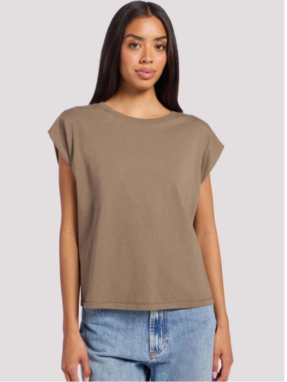 NUUDS Soft Cotton Muscle Tee T-shirt Mocha Tan Size Medium